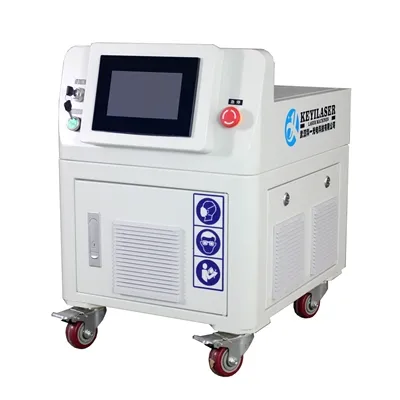 Mașină de curățat cu laser cu impulsuri portabilă de tip cărucior